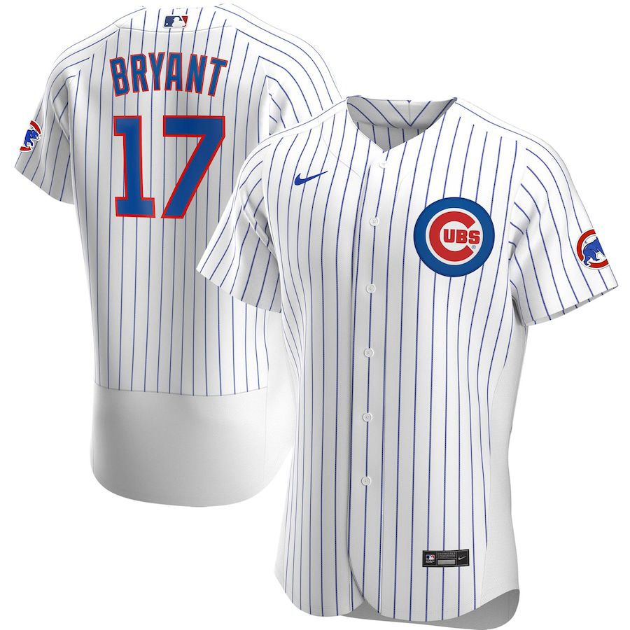 Mens Chicago Cubs #17 Kris Bryant Nike White Home Authentic Player MLB Jerseys->chicago cubs->MLB Jersey